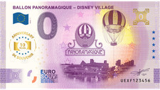 Billet Souvenir 2025 Ballon Panoramagique - Disney Village - 10Th ANNIVERSARY
