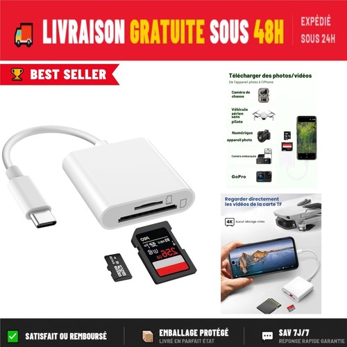 Lecteur carte usb sd - de,