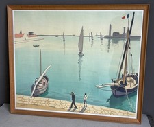 Albert Marquet Gravure Lithographie Paysage Marine Mer Port De Sete Cote D’Azur