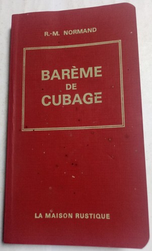 Barème cubage mètre - de,
