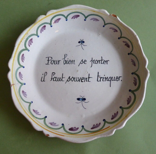 Assiette faience 1900 - -, 1920