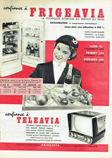 Publicité Advertising  25.04  1957  Frigéavia & Téléavia Air france  téléviseur