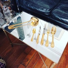 Importante Ménagère Empire 61 pièces Vermeil Lauriers Qualité Christofle  1950