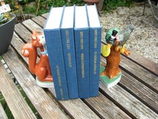 Serre livres en porcelaine les Fables de la Fontaine le Corbeau et le Renard