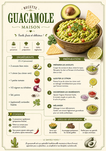 Poster cuisine guacamole - poster,