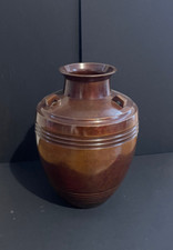 Grand vase en bronze Art Deco signé Chine ? Japon ? décor géométrique