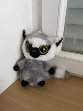 PELUCHE YOOHOO & FRIENDS LEMURIEN GRIS BLANC NOIR 16cm