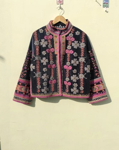 Indien noir suzani - indien, imprimé