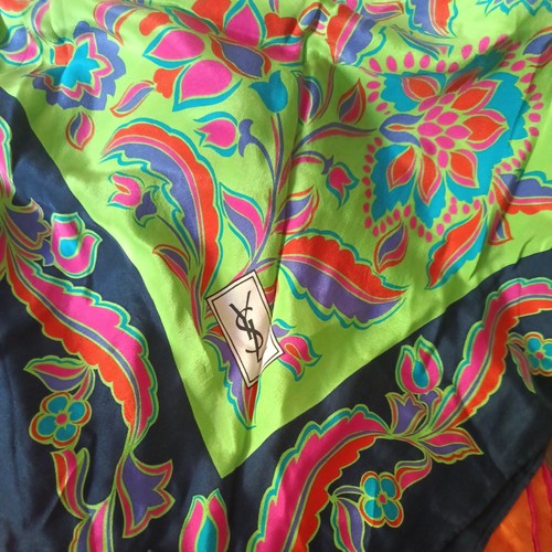 Foulard soie vintage yves - foulard,