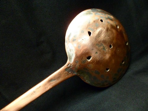 Ancien écumoire cuivre - ancien,