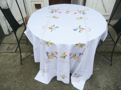 Nappe vintage coton à - nappe, en