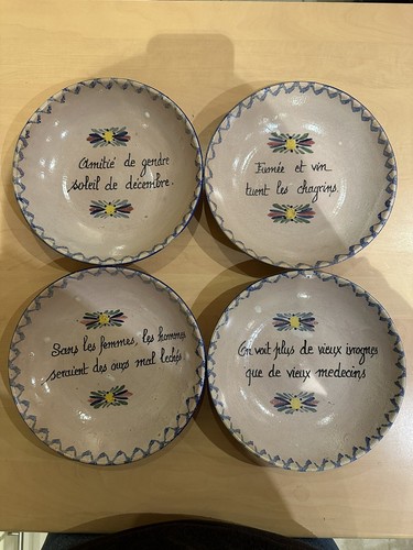 Assiettes ancienne faïence - 4,