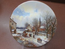 Tirschenreuth Bavière : Assiette De Noël "Le Village Au Bord Du Lac" -4-