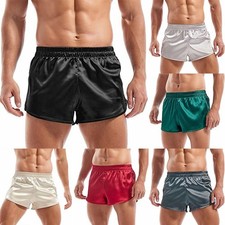 Short de pyjama homme en soie satinée lounge wear caleçon de différentes coul