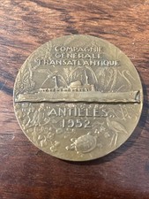 Médaille paquebot " ANTILLES " de la Compagnie Générale Transatlantique - 1952 -
