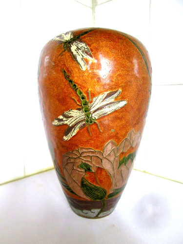 Pot asiatique email cloisonne - pot,