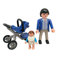 sympa poussette  Playmobil ( maison , landau , cosy ) 1464