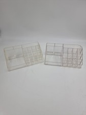 Lot de 2 présentoirs à maquillages transparents