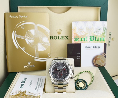 Rolex 18kt white gold daytona - white,