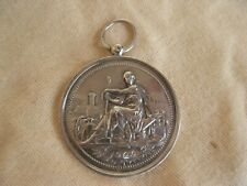 ANTIQUE FRENCH SOLID SILVER MEDAL,SCHOOL AWARD,EARLY 20th.
