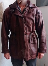 Veste en cuir marron vintage