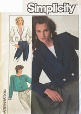 ??✂8441 PATRON SIMPLICITY VINTAGE 3 CREATIONS   VESTE COURTE POP    38 AU 44  