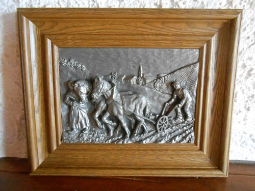 Très beau tableau étain - très, en