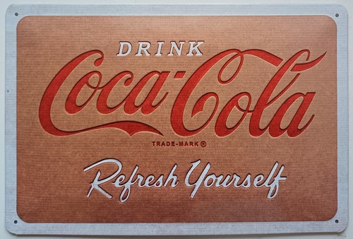 Plaque métal coca cola - plaque,