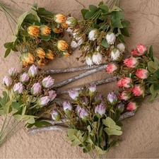 Tissu bouquet artificiel fausse fleur 35 cm de haut pour décoration maison mari