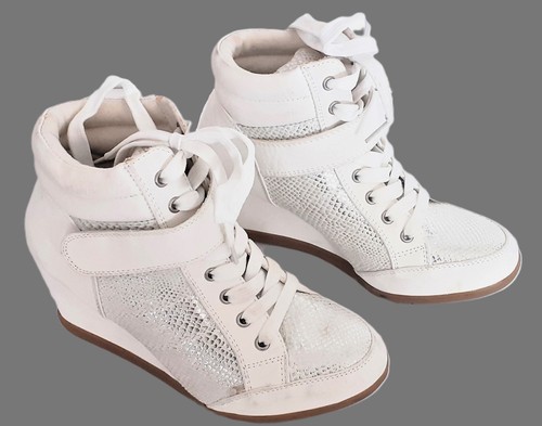 Baskets blanc compensées - baskets,