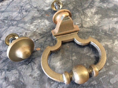 Ancien heurtoir bronze - ancien,