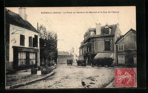 Cpa bonneuil place du - place,