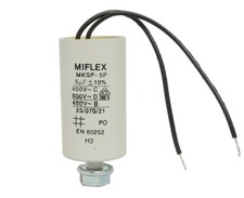 Condensateur Permanent Demarrage Moteur 5uF 5µF 450V 10% a fil et vis