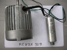 1 MOTEUR DE BOBINAGE BANDE + CONDO VENANT D'UN MAGNETOPHONE REVOX 36B TUBE LAMPE