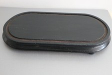 Ancien socle de globe de mariée pendule en bois noirci NAPOLEON III XIXe 36,5 cm