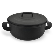 Marmite Acier Émaillé Noir 3L avec Couvercle Belis