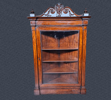 Vitrine angle acajou - vitrine,