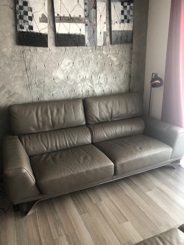 Canapé cuir roche bobois gris - bobois,