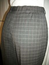 Pantalon fluide habillé polyester/viscose gris ecossais stretch CLARINA 44 VH23