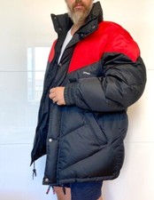 Schott NYC Down - Doudoune rouge et noir en duvet véritable - taille 2XL