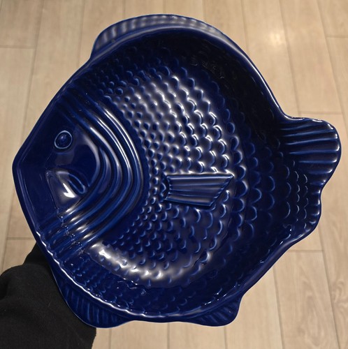 1980s vintage fish cobalt blue - 1980s,