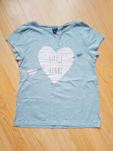 Shirt gris chiné cœur rose - cœur,