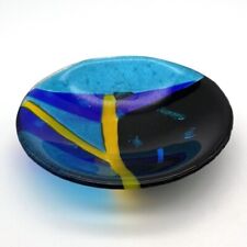 Chantal Royant - assiette / vide poche en verre (fusing) - 1992