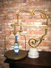 ancienne balance romaine en marbre et bronze QUINDICI ? VENTI CHILOG ?