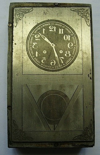 Plaque imprimerie horloge - plaque,