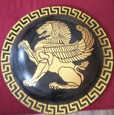 bouclier hoplite médiéval antiquité rond très bon état 