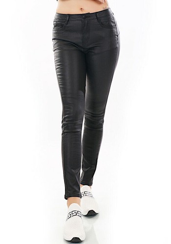 Pantalon skinny noir - pantalon, femme