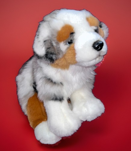 Peluche réaliste chien - f, #