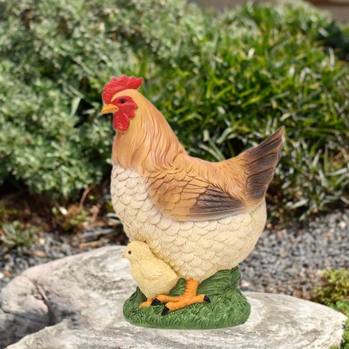 Statue poule résine - de,
