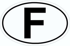 Autocollant F-Plaque 115 x 170 mm
